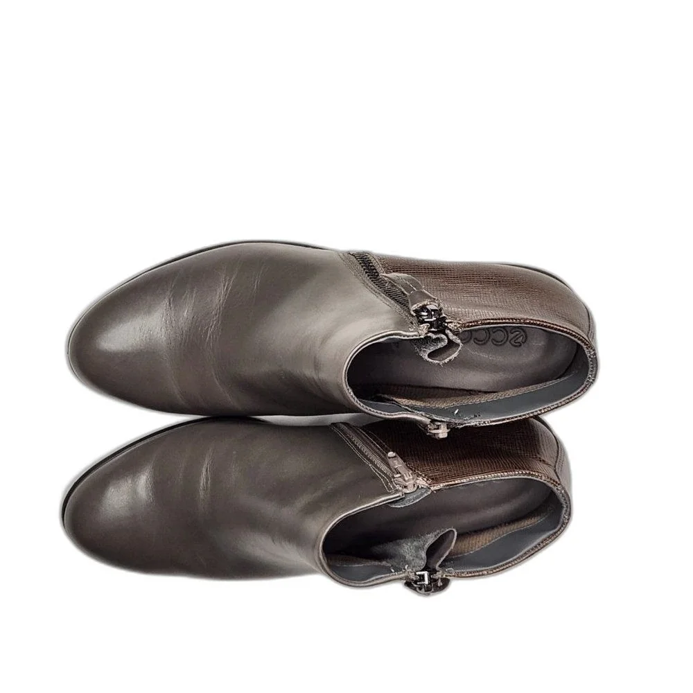 Ecco touch 36 warm grey leather boots, size EU38  EUC